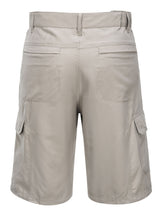 Huski Cascade Mens Cargo Shorts - Army (Microfibre Flexi Fit Military 515206) - Bone