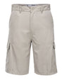 Huski Cascade Mens Cargo Shorts - Army (Microfibre Flexi Fit Military 515206) - Bone