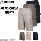 HUSKI Cargo Shorts Mens Cascade Microfibre Flexi Fit Short Army Military 515206 - Bone