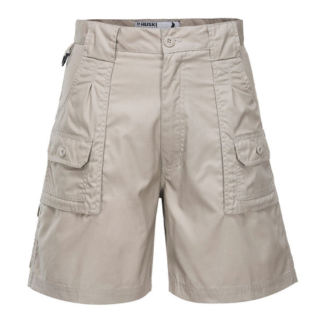 HUSKI Mens Cargo Shorts Work Casual Workwear - Bone - 5XL  (117cm Waist)