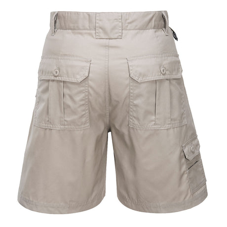 HUSKI Mens Cargo Shorts Work Casual Workwear - Bone