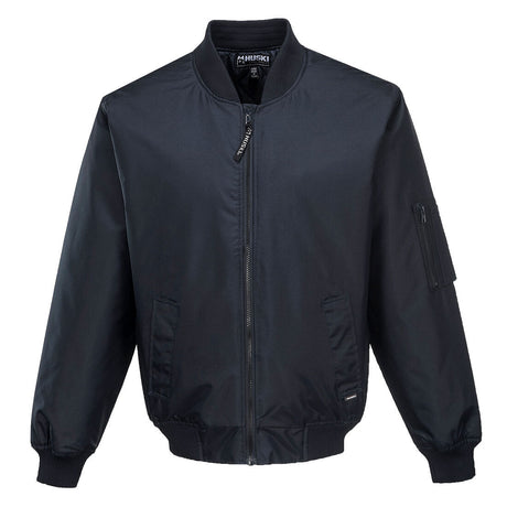 HUSKI Mens Quilted Combat Bomber Waterproof Jacket Windproof Workwear Coat - Navy