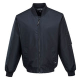 Huski Mens Quilted Combat Bomber Jacket - Navy Blue (Waterproof & Windproof Workwear Coat)