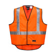 HUSKI Hi Vis Orange Patrol Vest - 3M Reflective Tape Safety High Visibility Workwear (918094)