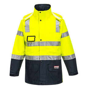 HUSKI Transit Hi Vis Reflective Waterproof Jacket - Yellow (Industrial Safety Workwear UPF 50+)