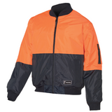 HUSKI 3M Flyer Fully Waterproof Bomber Jacket Hi Vis Work Quilted Lining - Yellow