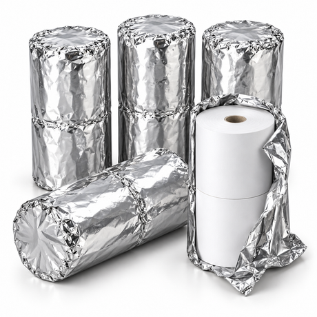 10x Percy's Thermal Receipt Rolls Bulk Pack for Cash Register - 80x80mm (65g, 25mm Core)