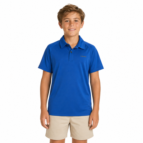 Head Pace Boys Youth Polo Shirt - Blue (Kids Childrens Tennis)