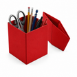 Foldable Pencil Cup for Home Office Desk Ruler Scissor Holder EAZI FOLD in Red