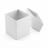 12x Italplast Foldable Pencil Cup Desk Holder - Eazi Fold - White (Bulk Pack)