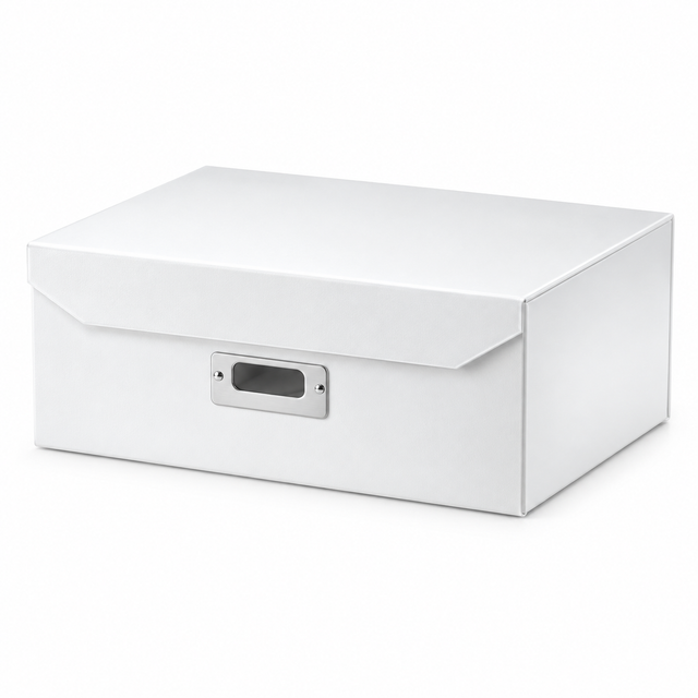 Italplast Eazi Fold A4 Paper Document Storage Box in White 
