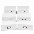 6x Italplast Eazi Fold A5 Paper Document Storage Box Bulk Pack - White