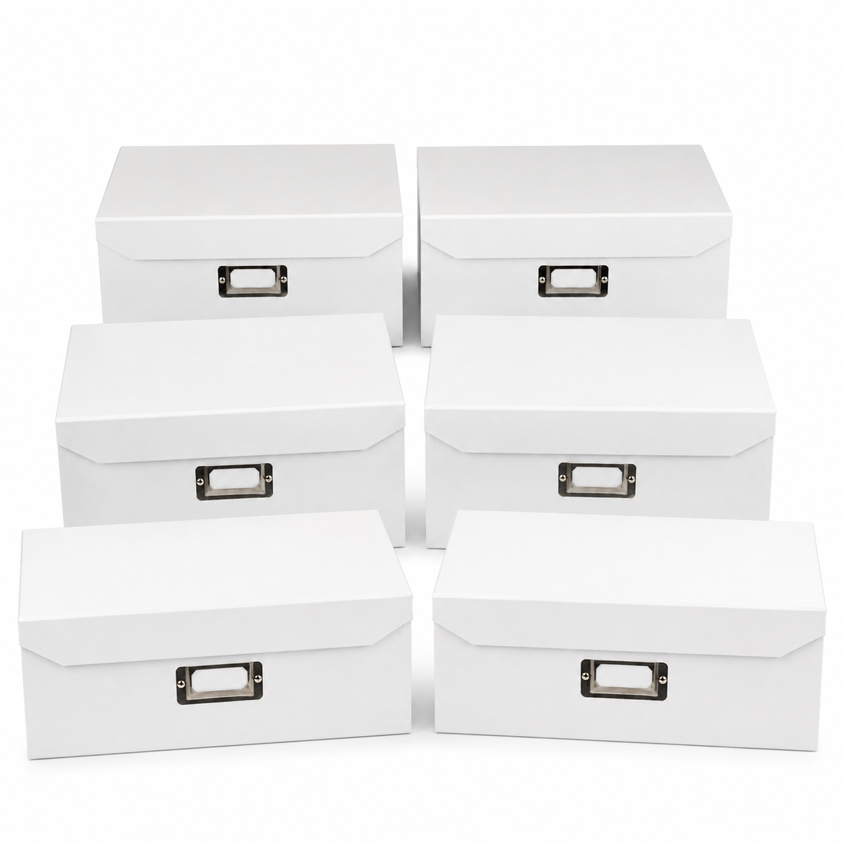 6x Italplast Eazi Fold A5 Paper Document Storage Box Bulk Pack - White