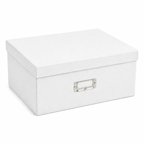 6x Italplast Eazi Fold A3 Paper Document Storage Box in White