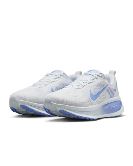Nike Vomero 18 Womens D Wide Road Running Shoes - White-Grey-Royal (Athletic Sneakers/Runners)