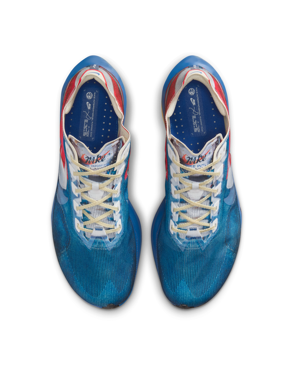 Nike Mens Vaporfly 4 PRM Road Racing Shoes - Multi-Blue-Red (Athletic Sneakers/Runners)