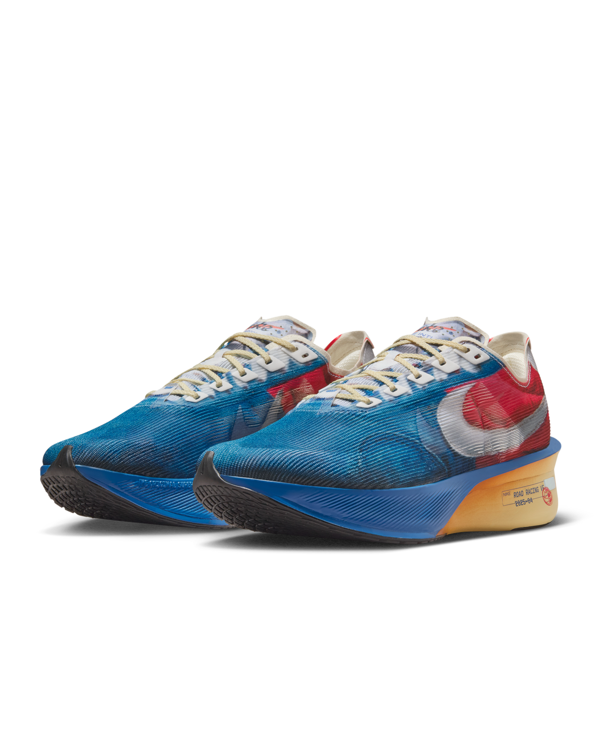 Nike Mens Vaporfly 4 PRM Road Racing Shoes - Multi-Blue-Red (Athletic Sneakers/Runners)