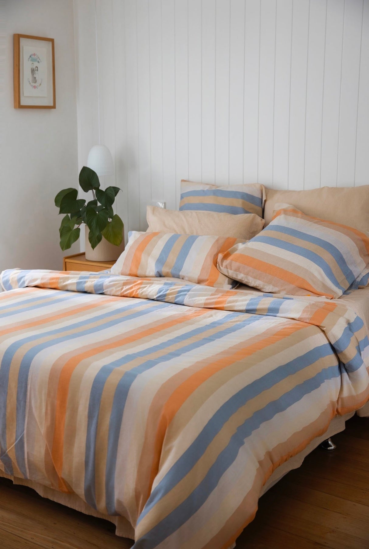 100% Cloud Cotton Duvet Quilt Cover Set w/ 2 Pillow Cases in Poppy