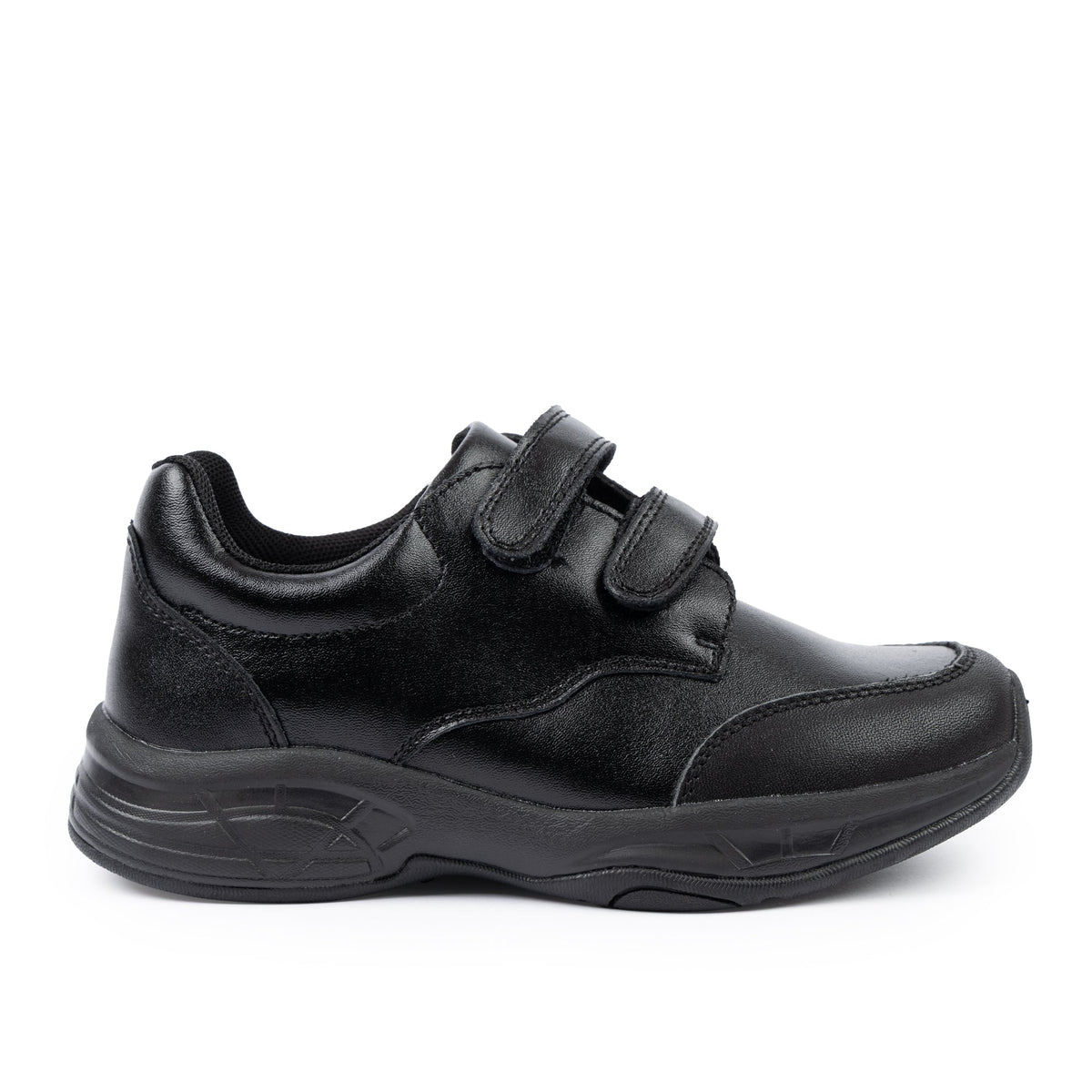 Sfida Indie 2 Junior Kids Dual Strap School Shoes - Black (Boys/Girls)