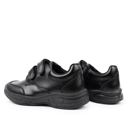 Sfida Indie 2 Junior Kids Dual Strap School Shoes - Black (Boys/Girls)