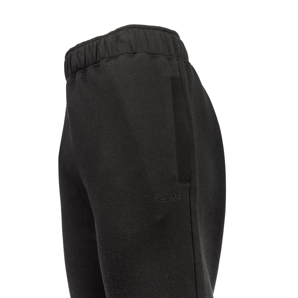 Sfida Ivan Mens Cuffed Fleece Track Pants - Black (Trackies/Joggers)