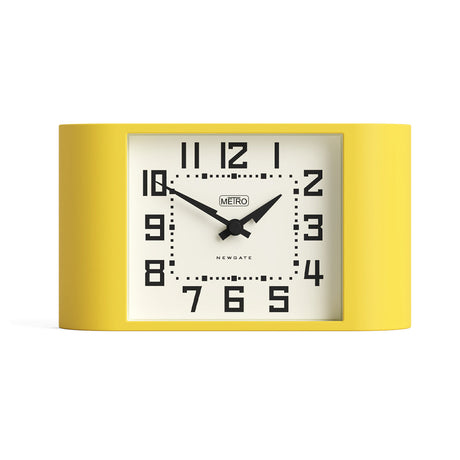 Newgate Mini Metro Mantel Clock - Yellow