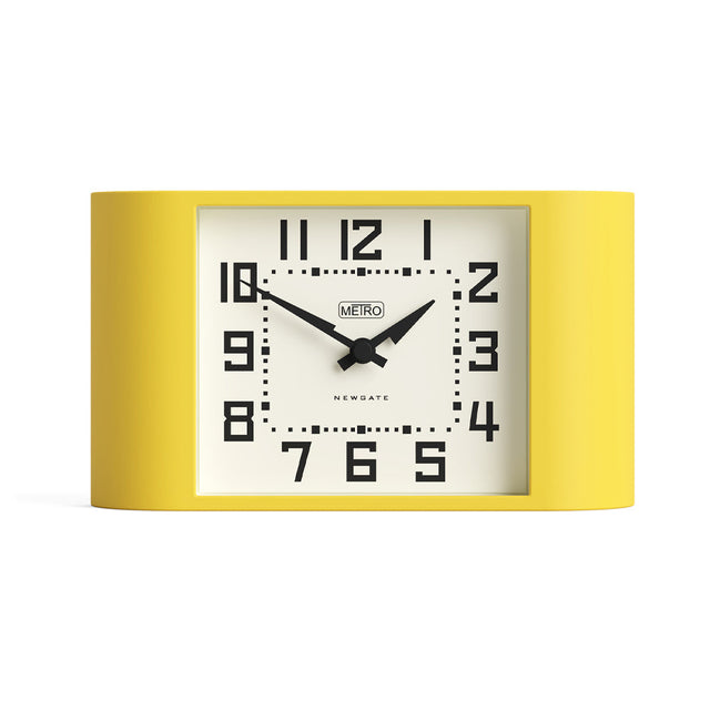 Newgate Mini Metro Mantel Clock - Yellow
