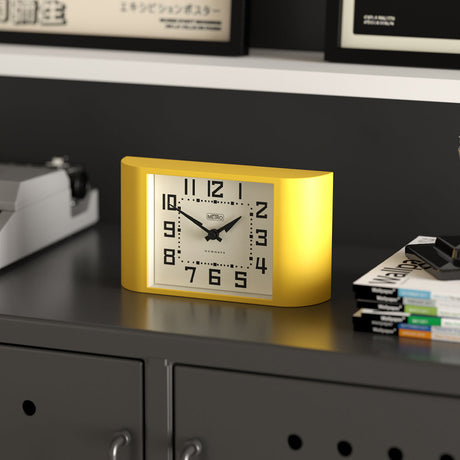 Newgate Mini Metro Mantel Clock - Yellow