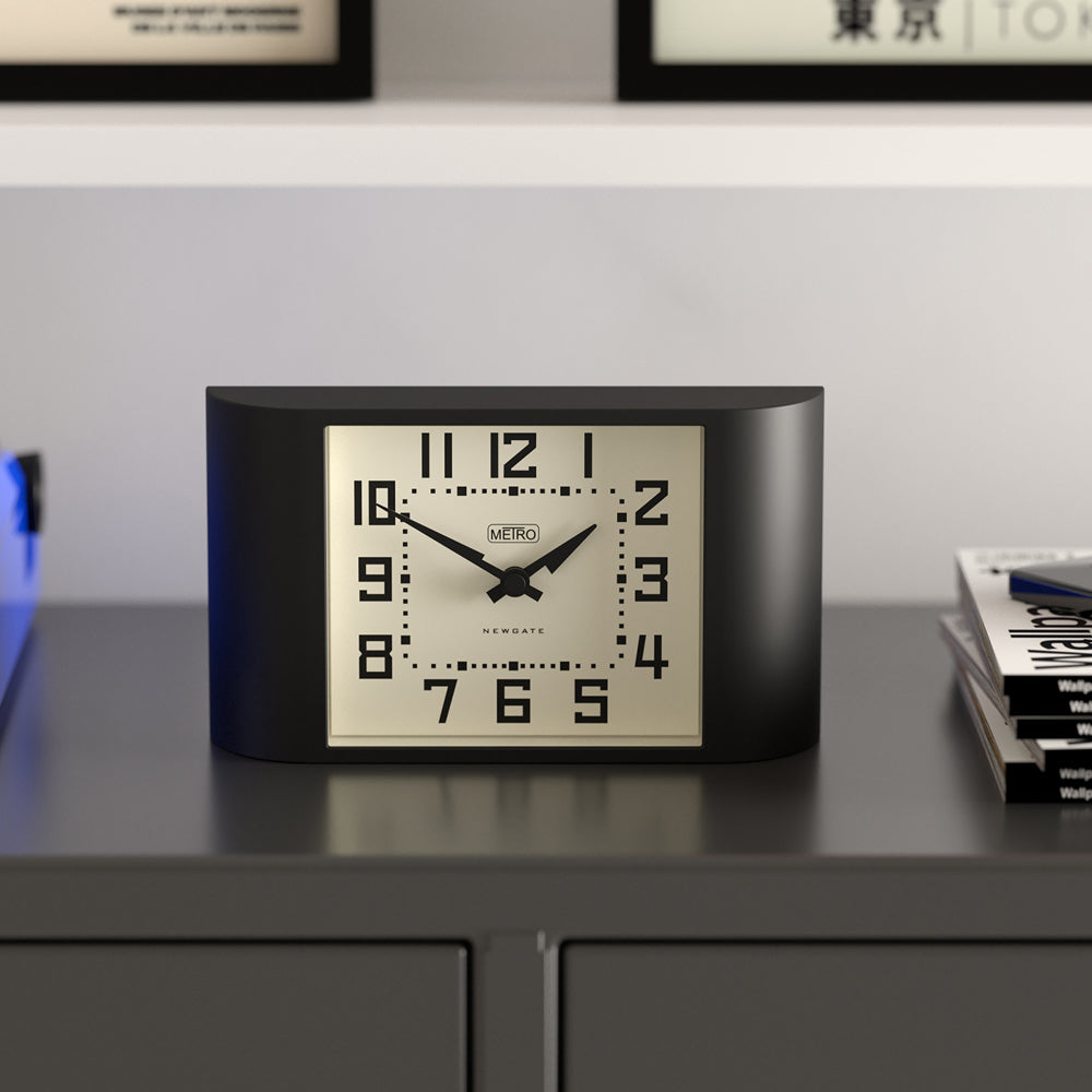 Newgate Mini Metro Mantel Clock - Black