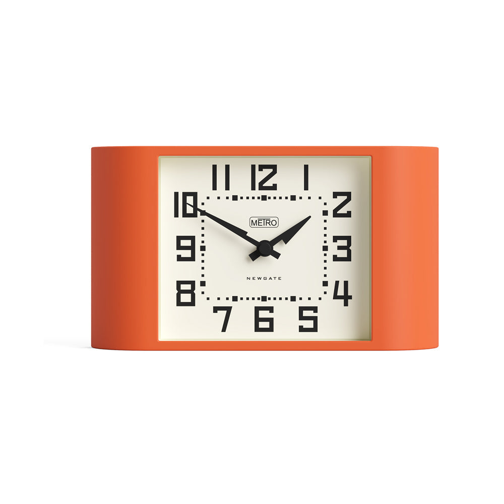 Newgate Mini Metro Mantel Clock - Pumpkin Orange