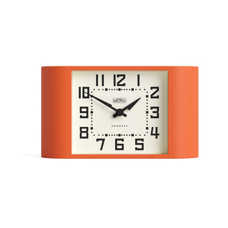 Newgate Mini Metro Mantel Clock - Pumpkin Orange
