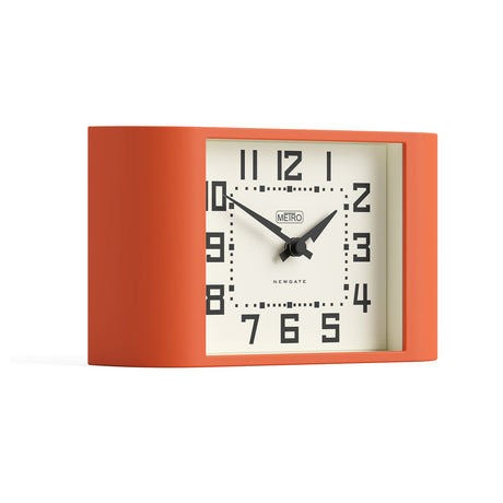 Newgate Mini Metro Mantel Clock - Pumpkin Orange