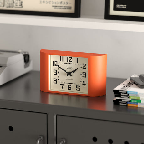 Newgate Mini Metro Mantel Clock - Pumpkin Orange