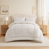 Confetti Cloud Double Comforter Set w/ Fitted Sheet & 4 Pillow Covers - White (6 Piece Set)