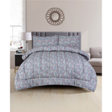 Ditsy Floral Super King Comforter Set w/ 2 Pillow Covers - Blue/Pink (3 Piece Set)