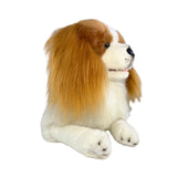 Bocchetta Izzy 40cm Lying Cavalier King Charles Spaniel Plush Toy - Brown (Realistic Stuffed Animal Dog Gift)