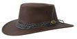 Jacaru 1111 Roo Nomad Kangaroo Leather Hat - Brown (Travel Crushable & Water Resistant Hat)