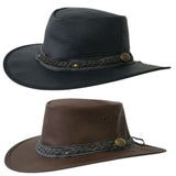 JACARU Roo Nomad Kangaroo Leather Hat Crushable Foldable Water Resistant Squashy