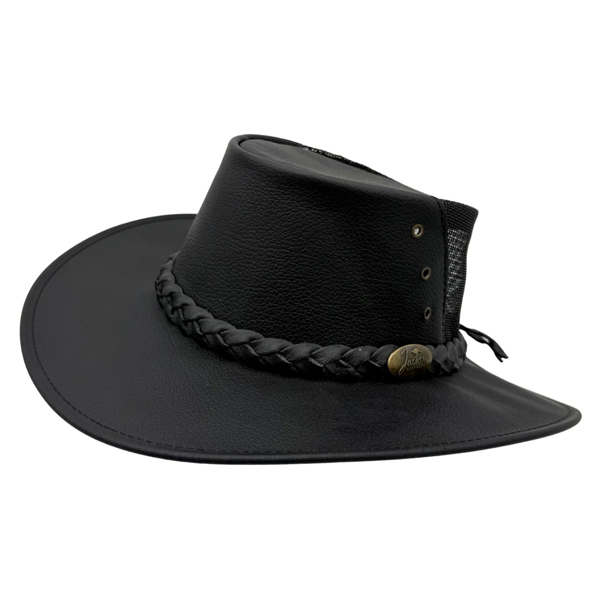 Jacaru 1150 Kangaroo Leather Breeze Hat in Black