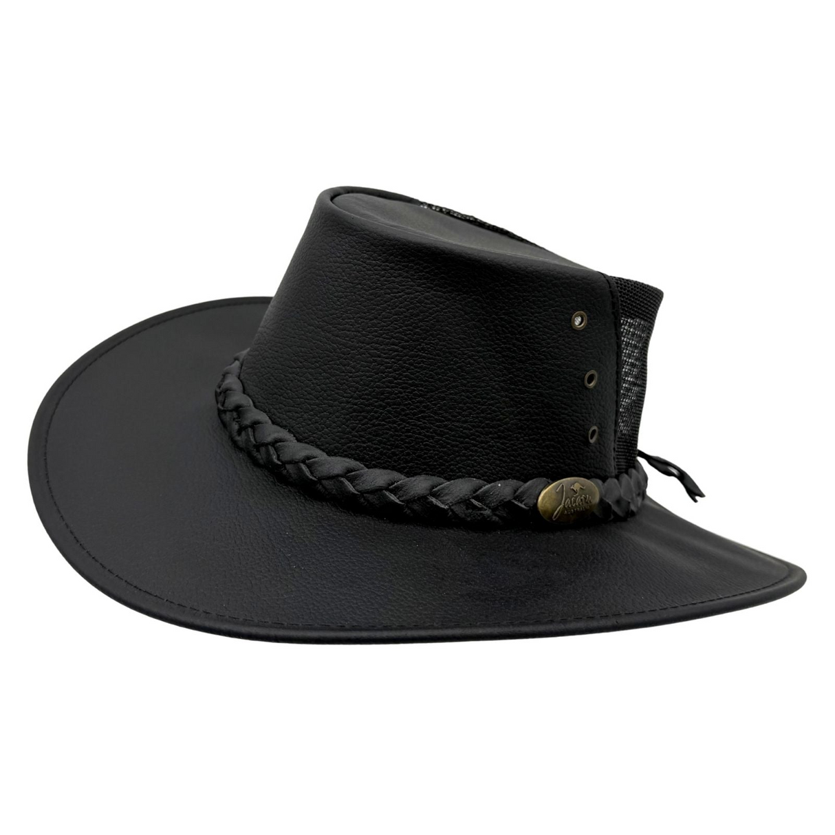 Jacaru 1150 Kangaroo Leather Breeze Hat in Black