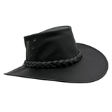 Jacaru 1150 Kangaroo Leather Breeze Hat in Black