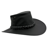 Jacaru 1150 Kangaroo Leather Breeze Hat in Black