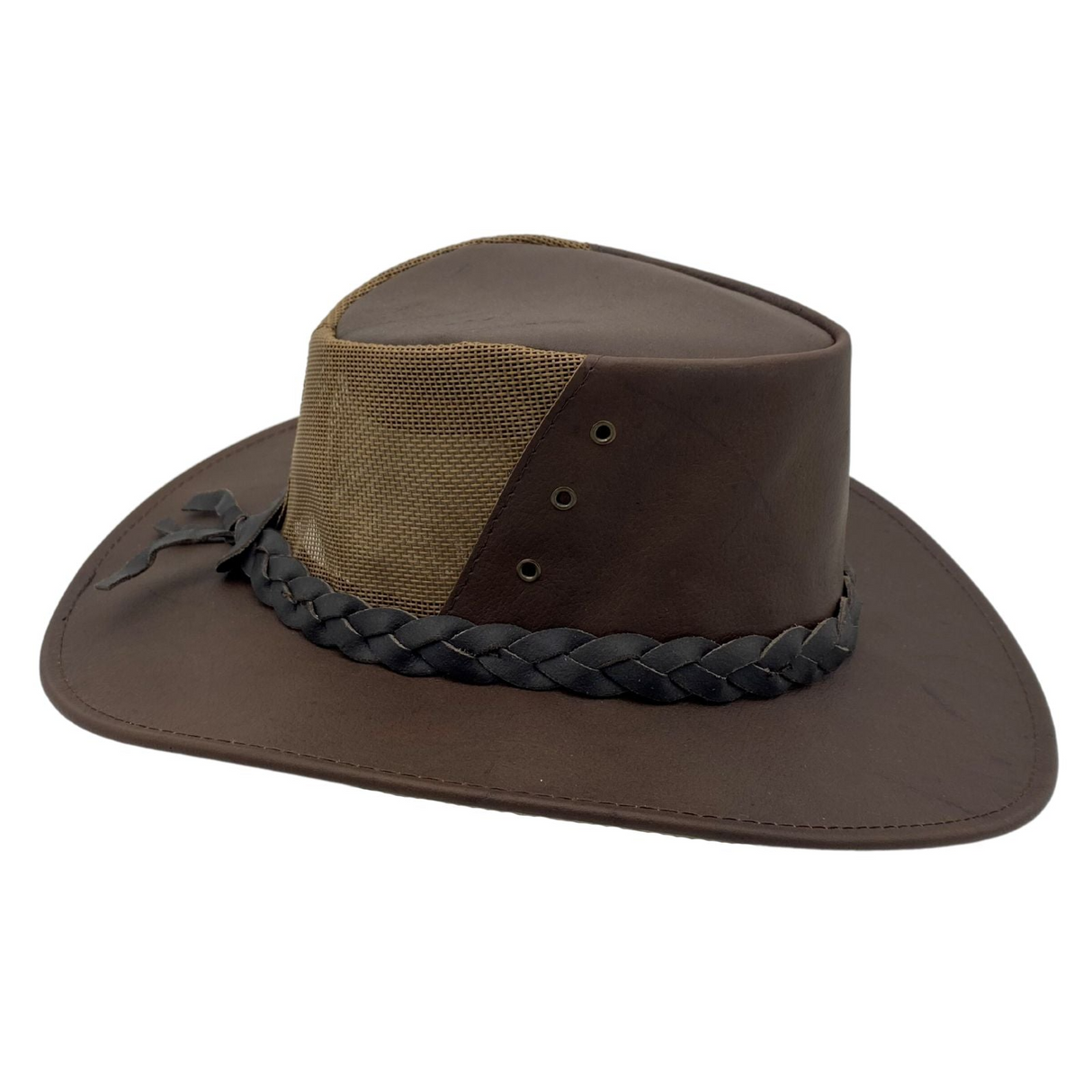 Jacaru 1150 Kangaroo Leather Breeze Hat in Brown