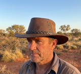 Jacaru 1150 Kangaroo Leather Breeze Hat in Brown