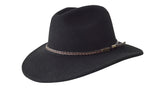 JACARU Australian Wool Fedora Hat Outback 100% WOOL Crushable Travel 1847