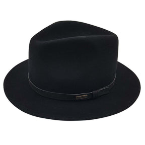 Jacaru 1851 Walkabout Wool Felt Fedora Outback Hat - Black