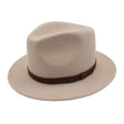 Jacaru 1851 Walkabout Wool Felt Fedora Outback Hat - Cream