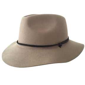 Jacaru 1855 100% Australian Wool Poet Hat - Grey (Travel Crushable Fedora Hat)