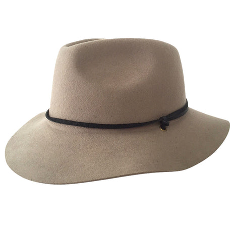 Jacaru 1855 100% Australian Wool Poet Hat - Grey (Travel Crushable Fedora Hat)