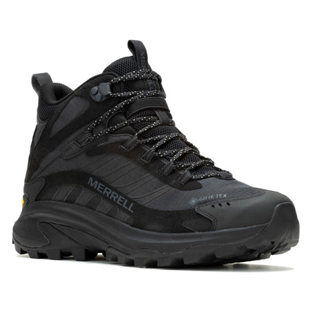 Merrell Mens Moab Speed 2 Mid (Gore-Tex) Hiking Running Shoes Trail Runners - Black